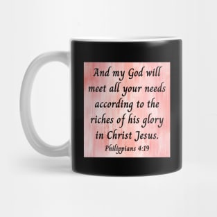 Bible Verse Philippians 4:19 Mug